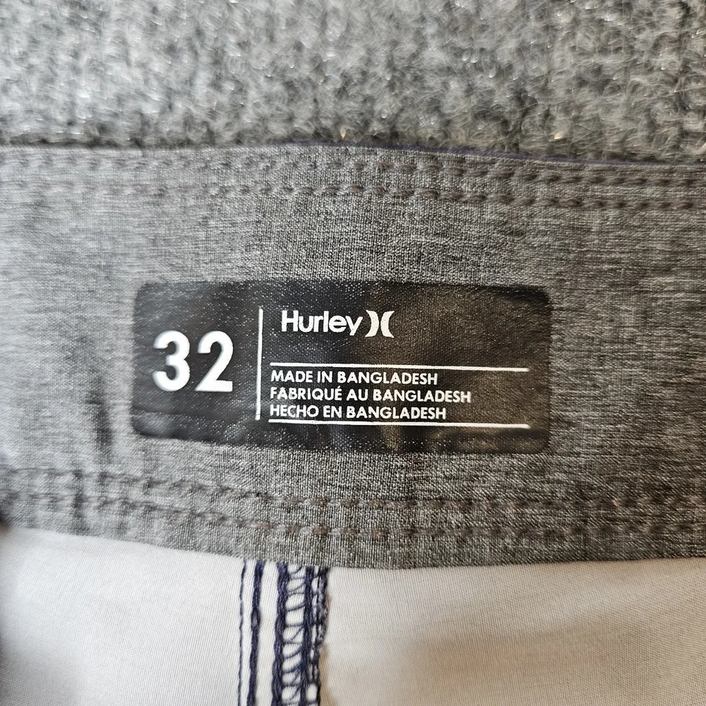 Hurley Mens Boardshorts Size 32 Patriotic Colorblock Surf Beach Swim Blue Red